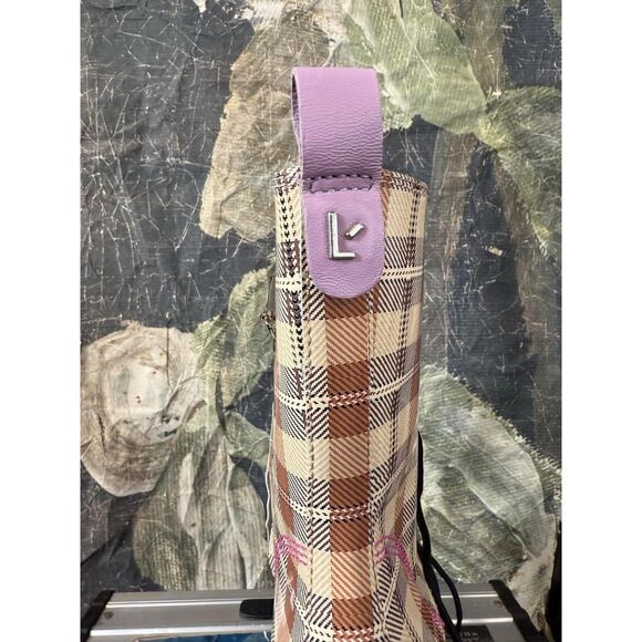 Larroude Plaid Ankle Boots with Black Soles - Picture 9 of 13